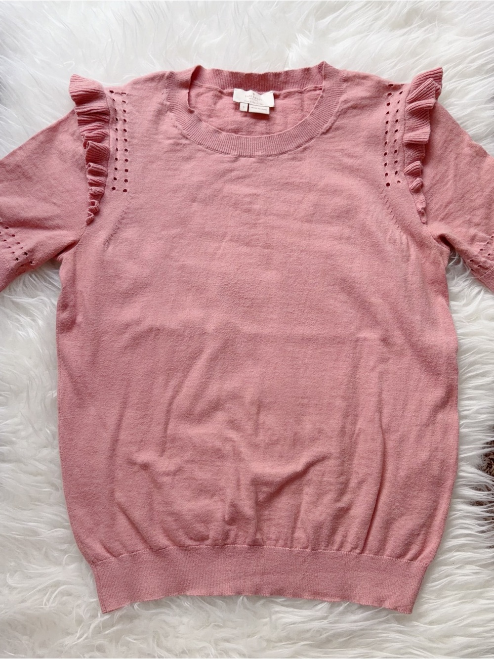 kate spade pink crewneck sweater size small